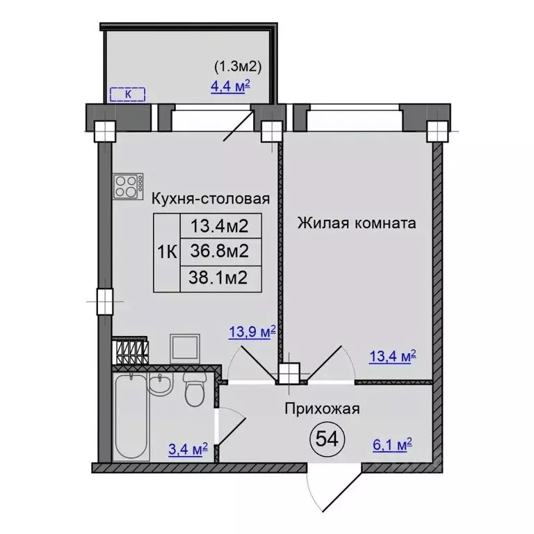 1-к кв. Псковская область, Псковский район, Завеличенская волость, д. ... - Фото 1