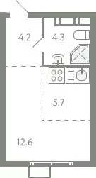 Квартира-студия: Молоково, жилой комплекс Ново-Молоково, 13 (26.3 м) - Фото 1
