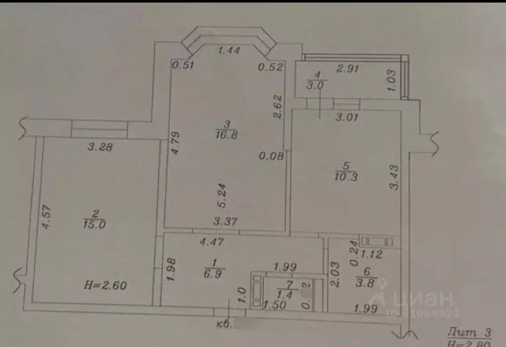 2-к кв. Краснодарский край, Анапа ул. Крылова, 13к3 (55.7 м) - Фото 1