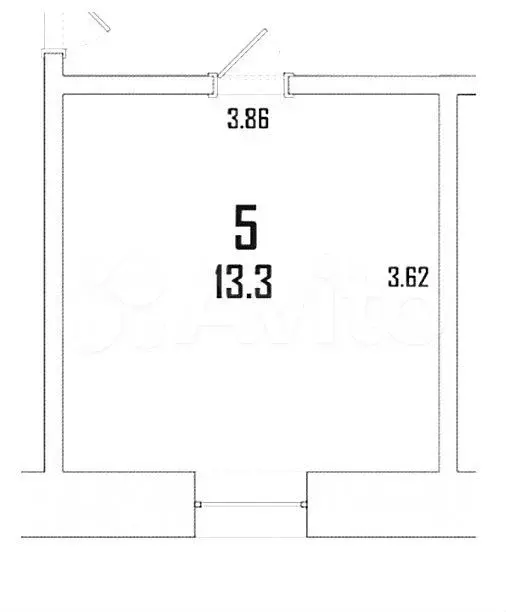 Апартаменты-студия, 13,3 м, 1/9 эт. - Фото 0