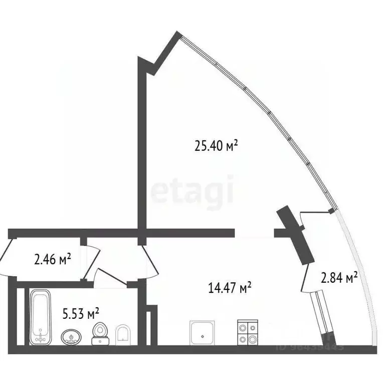 2-к кв. Крым, Ялта ул. Коммунаров, 20Б (50.07 м) - Фото 1