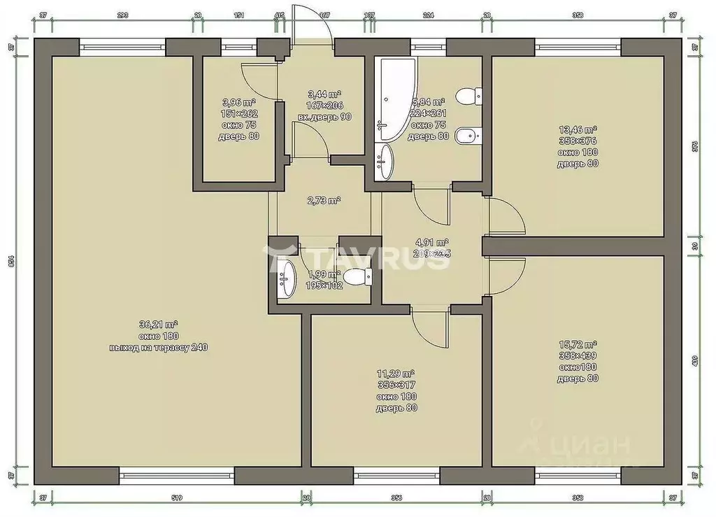 Дом в Крым, Симферопольский район, Добровское с/пос, с. Пионерское ул. ... - Фото 2