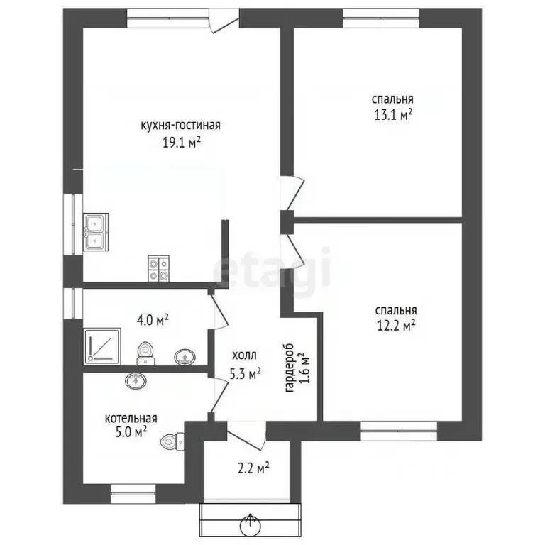 Дом в Тюменская область, Тюменский муниципальный округ, д. Малиновка, ... - Фото 2