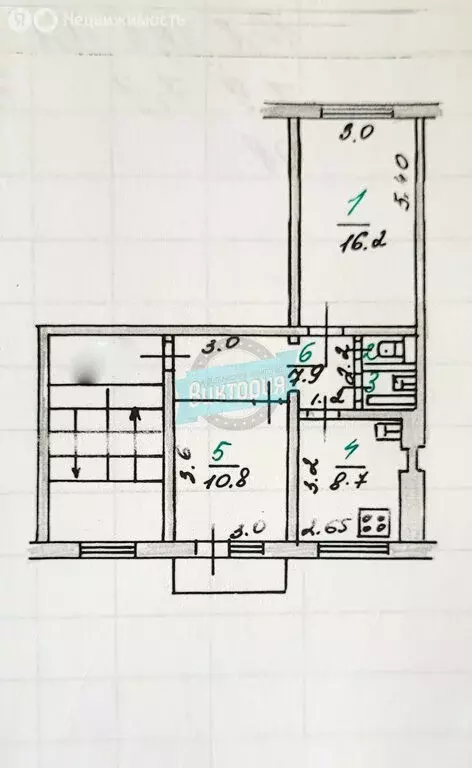 2-комнатная квартира: Мценск, улица Карла Маркса, 56 (46.5 м) - Фото 0