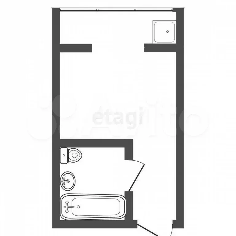 Апартаменты-студия, 29,5 м, 1/5 эт. - Фото 0