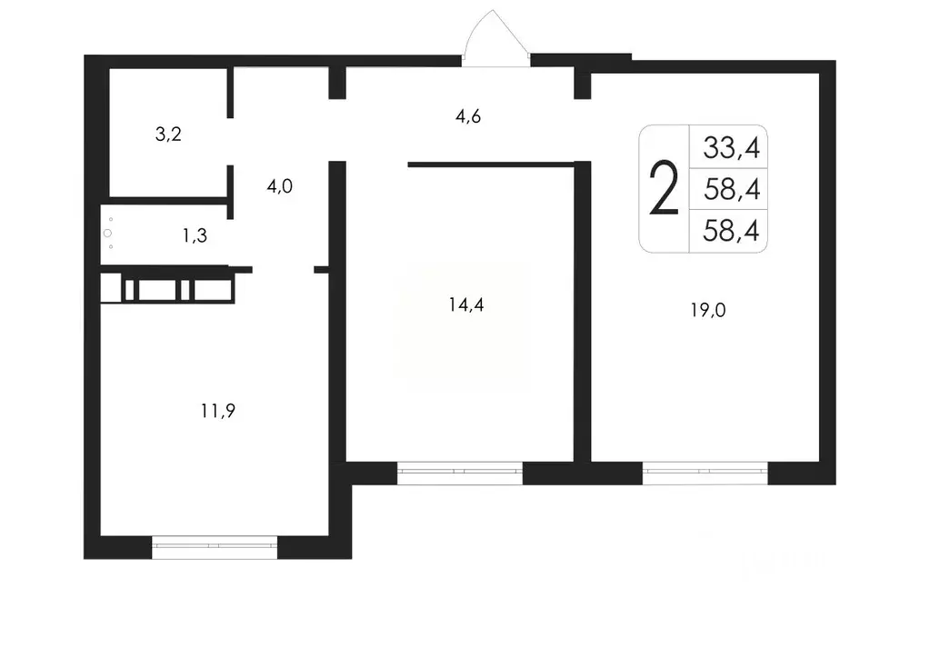 2-к кв. Воронежская область, Воронеж ул. Шишкова, 140Б/21 (58.4 м) - Фото 0