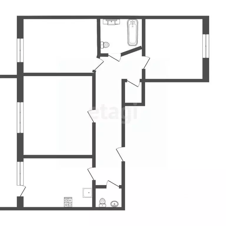 3-к кв. Смоленская область, Смоленск ул. Юрьева, 2 (86.5 м) - Фото 1