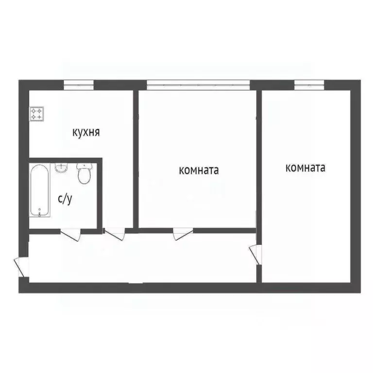 2-к кв. Курганская область, Курган ул. Коли Мяготина, 62 (44.3 м) - Фото 1