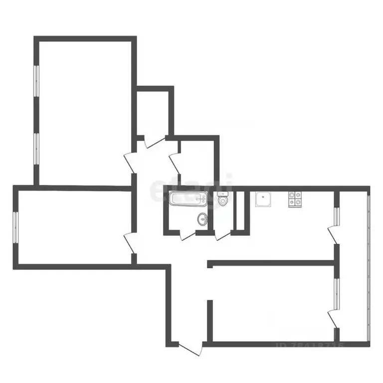 3-к кв. Калужская область, Обнинск ул. Гагарина, 42 (83.0 м) - Фото 2