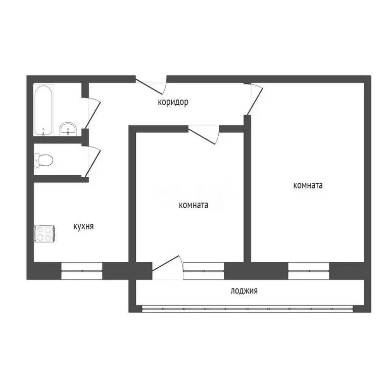 2-комнатная квартира: Курган, жилой район Заозёрный, 4-й микрорайон, ... - Фото 1