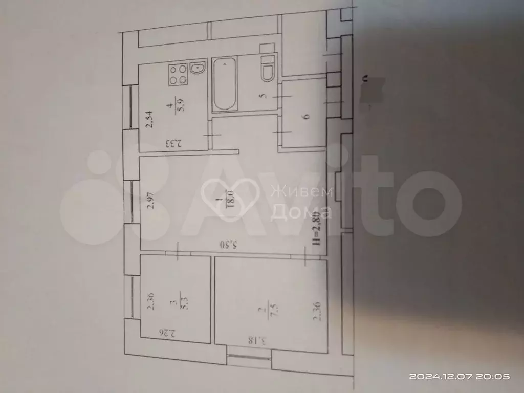 3-к. квартира, 41,9 м, 3/3 эт. - Фото 0