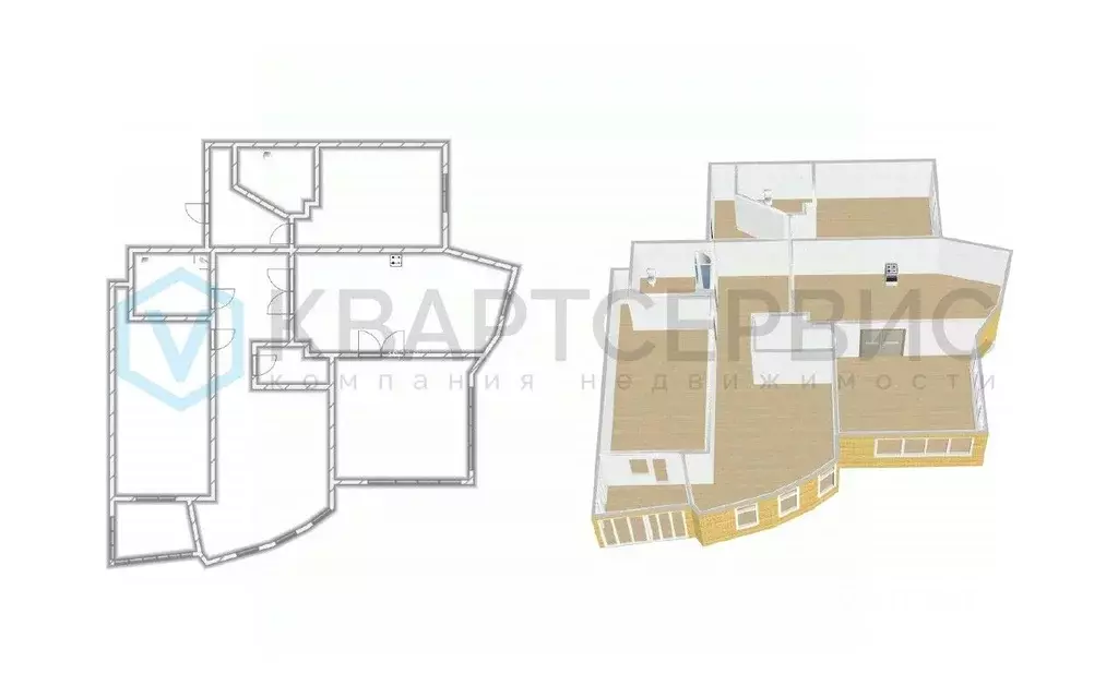 4-к кв. Омская область, Омск Кемеровская ул., 24 (121.0 м) - Фото 2