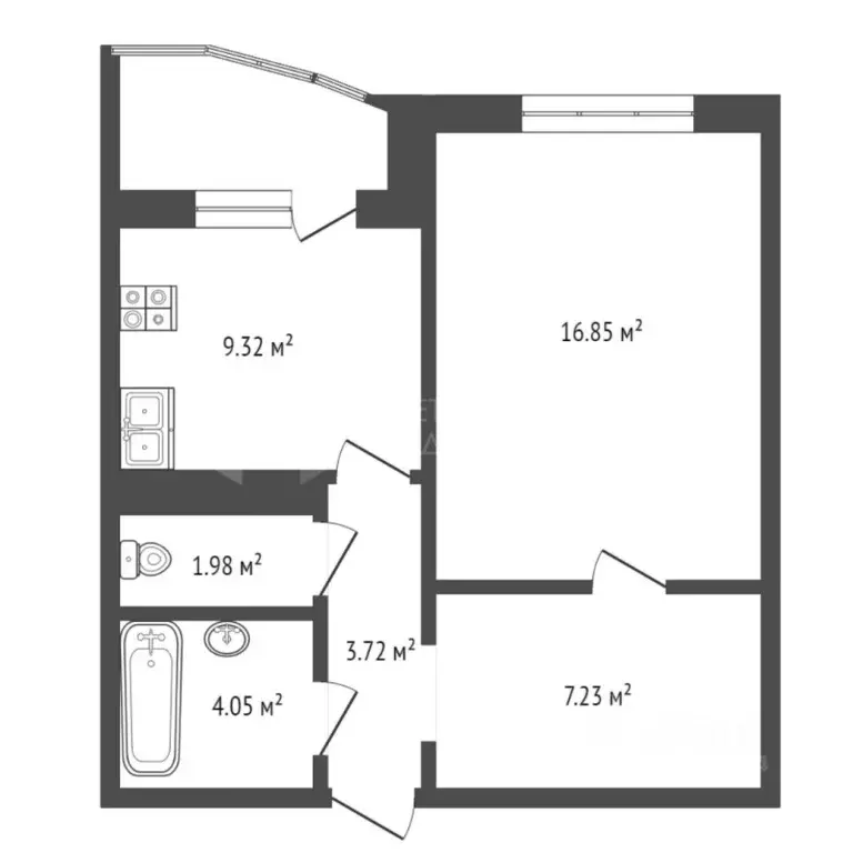 1-к кв. Тюменская область, Тюмень Широтная ул., 190к3 (43.0 м) - Фото 1