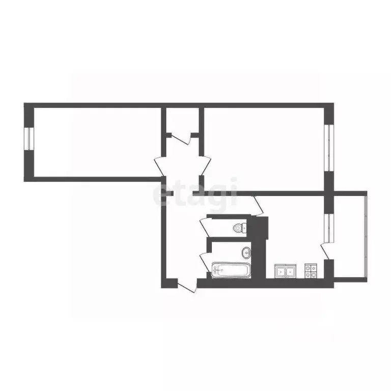2-к кв. Смоленская область, Смоленск Кловская ул., 29 (50.1 м) - Фото 0