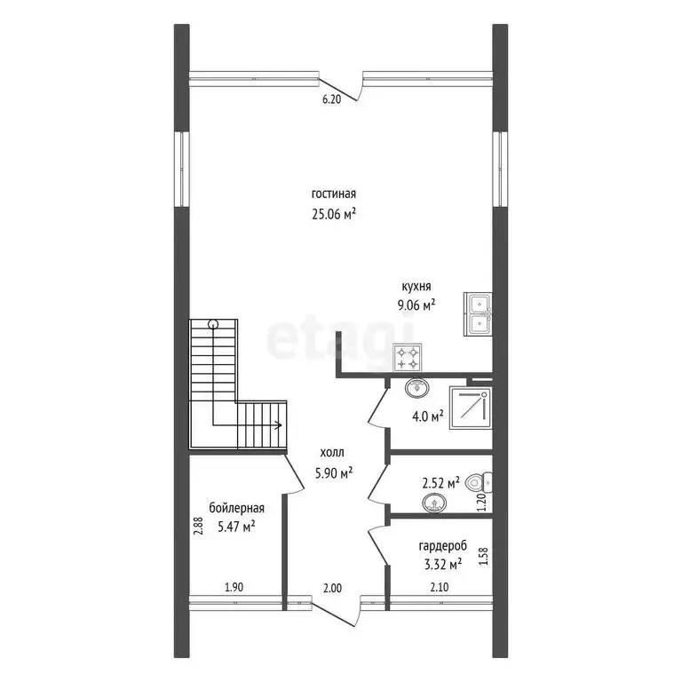 Дом в Калининградская область, Гурьевский муниципальный округ, посёлок ... - Фото 1