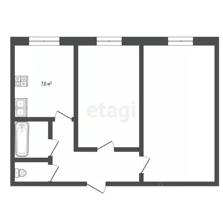 2-к кв. Ямало-Ненецкий АО, Муравленко ул. Ленина, 83 (48.0 м) - Фото 1