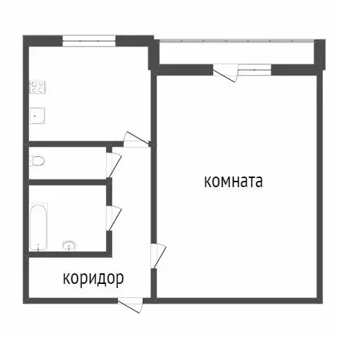 1-комнатная квартира: Омск, улица Добровольского, 1 (31.5 м) - Фото 1