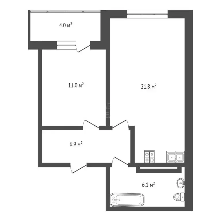 1-комнатная квартира: Тюмень, улица Разведчика Кузнецова, 16 (49.8 м) - Фото 0