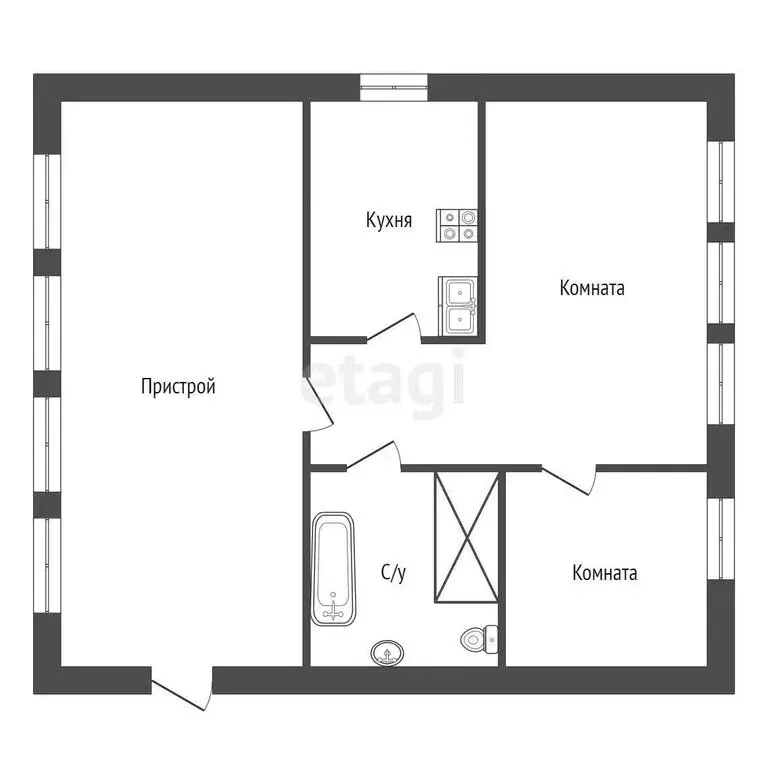 Дом в Кыштым, Курортная улица (62.2 м) - Фото 1