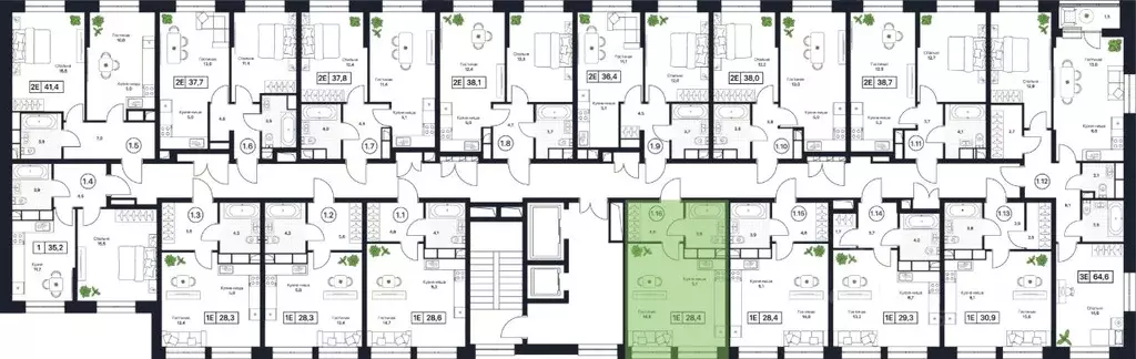Студия Московская область, Пушкино Пушкино Град жилой комплекс (28.2 ... - Фото 2
