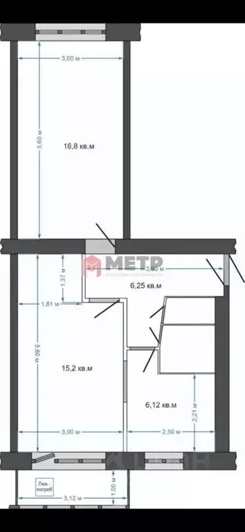 2-к кв. Севастополь ул. Бориса Михайлова, 14 (47.1 м) - Фото 1