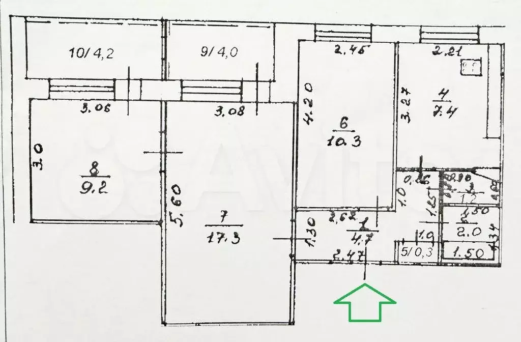 3-к. квартира, 57 м, 2/9 эт. - Фото 0