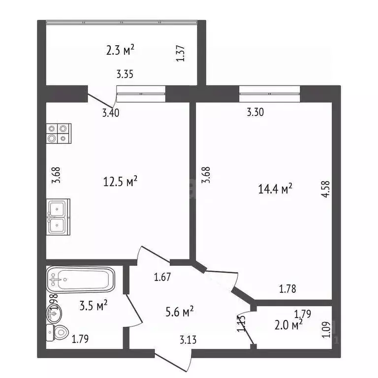 1-к кв. Марий Эл, Медведевский район, Знаменское с/пос, пос. ... - Фото 1