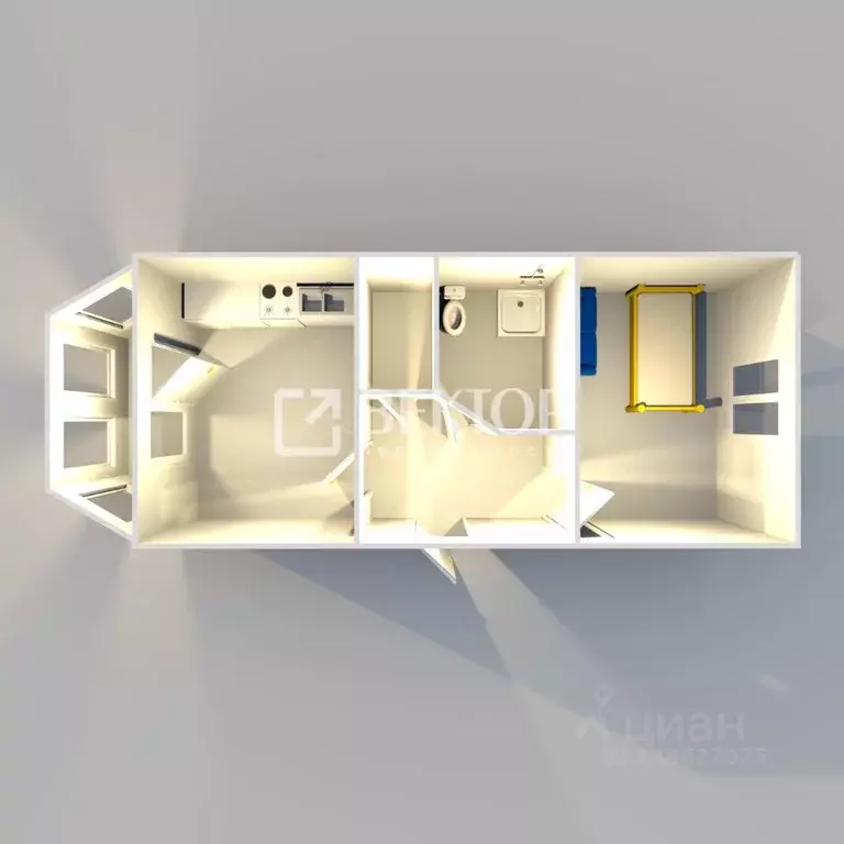 1-к кв. Ярославская область, Ярославль Реактивный проезд, 6 (42.1 м) - Фото 2