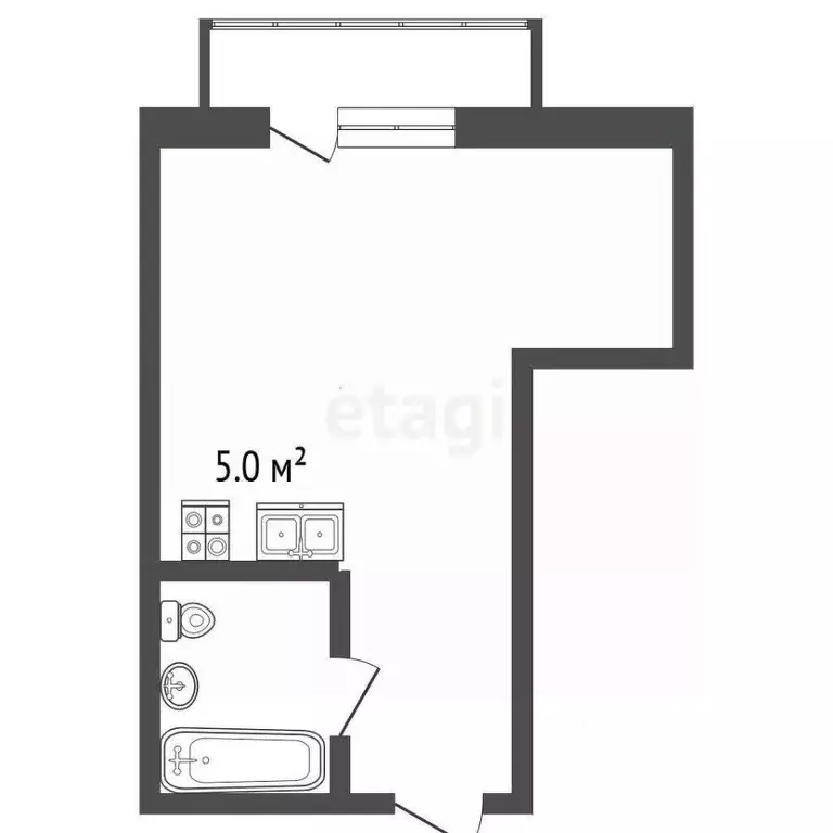Студия Ярославская область, Ярославль ул. Строителей, 18 (26.85 м) - Фото 1