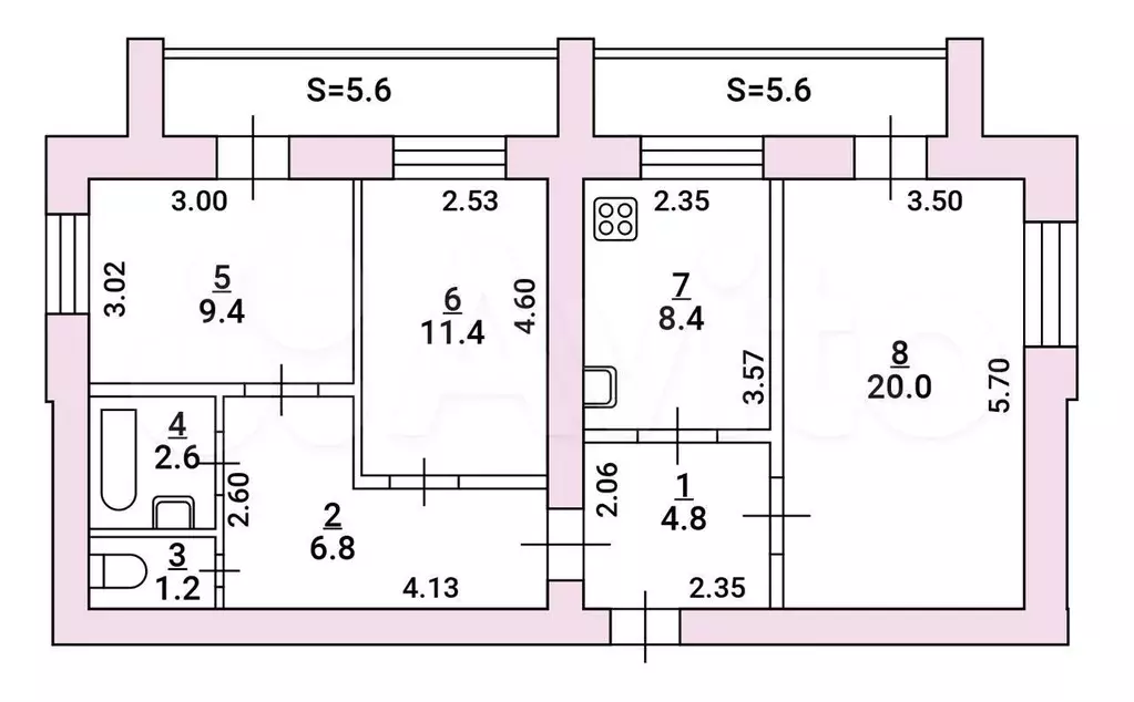 3-к. квартира, 70 м, 14/15 эт. - Фото 0