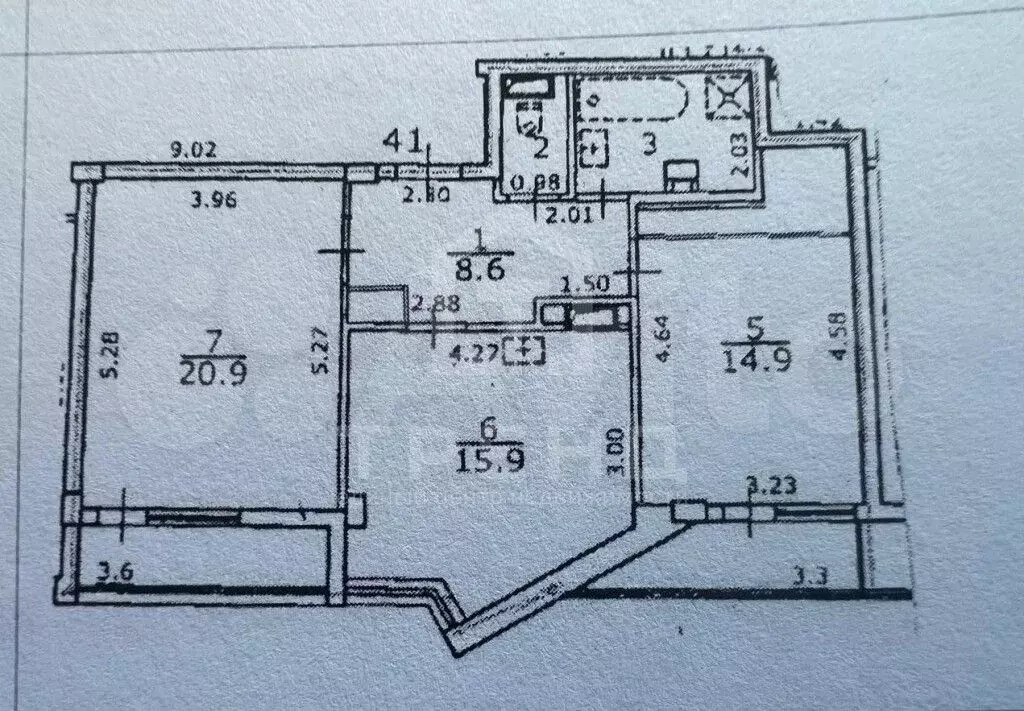 2-к. квартира, 68,5 м, 5/8 эт. - Фото 0