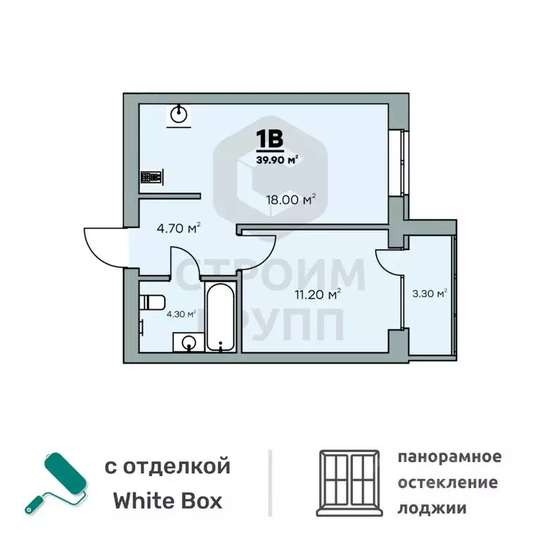 1-к кв. Владимирская область, Ковров Еловая ул., 94/3 (39.9 м) - Фото 0