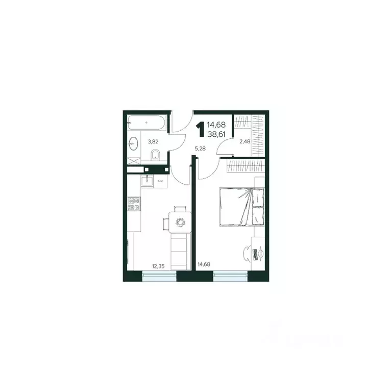 1-к кв. Московская область, Химки Сходня мкр, Первомайская ул., ... - Фото 1