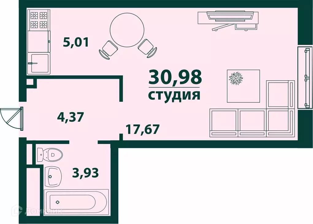 Продаётся 1-к квартира, 30.98 м - Фото 0