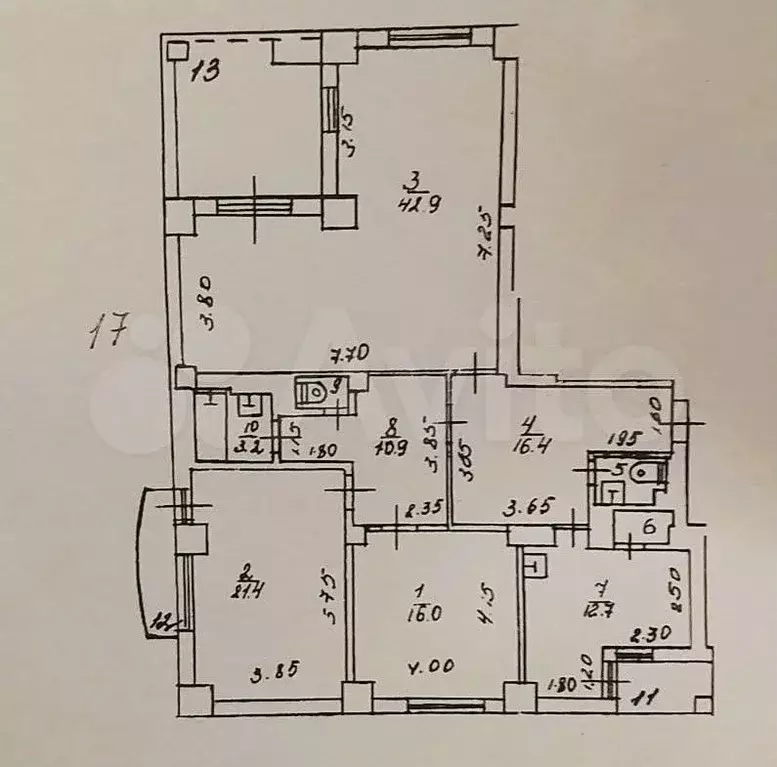 3-к. квартира, 127,5 м, 7/9 эт. - Фото 0