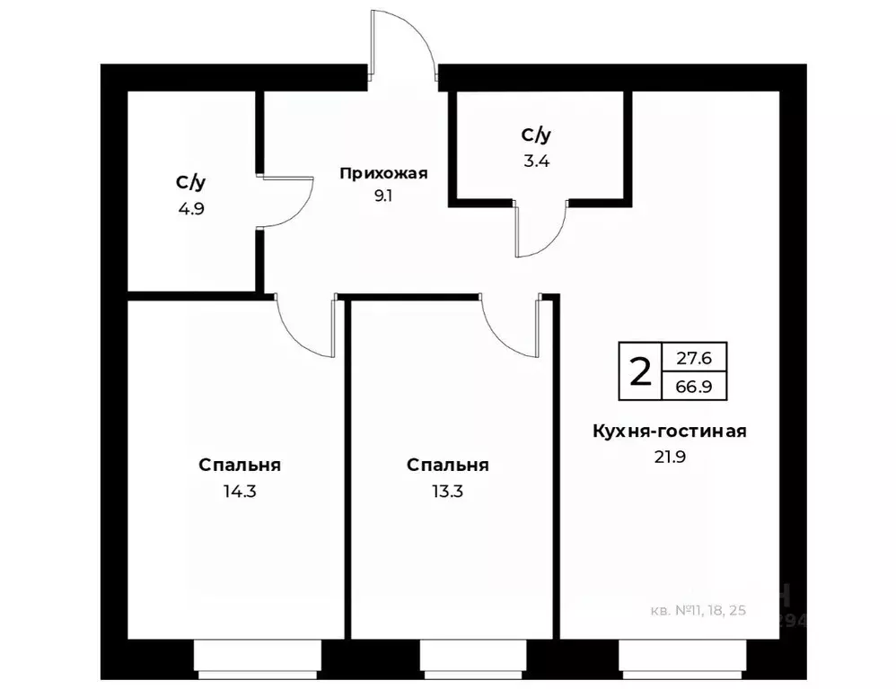 3-к кв. Оренбургская область, Оренбургский район, пос. Пригородный ... - Фото 0