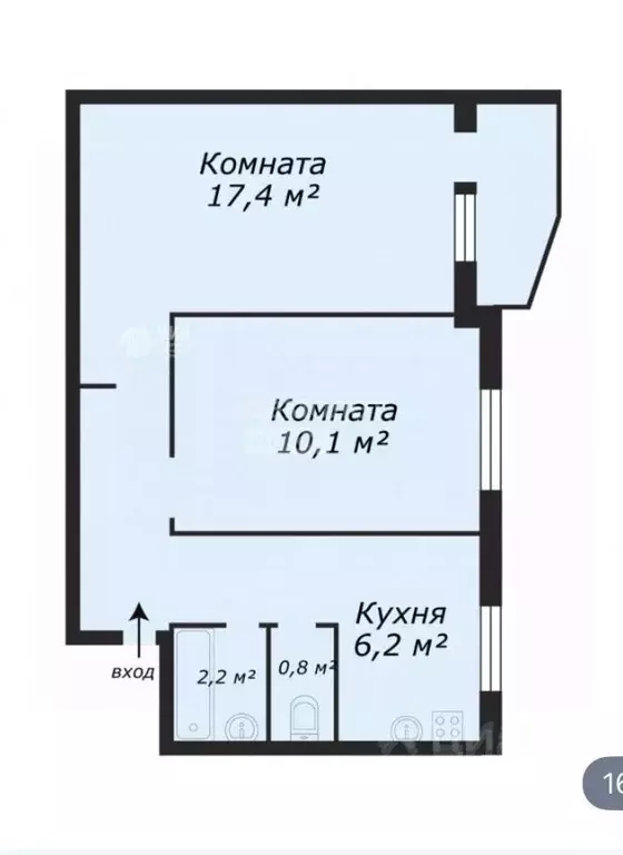 2-к кв. Москва ул. Земляной Вал, 41С1 (46.0 м) - Фото 1