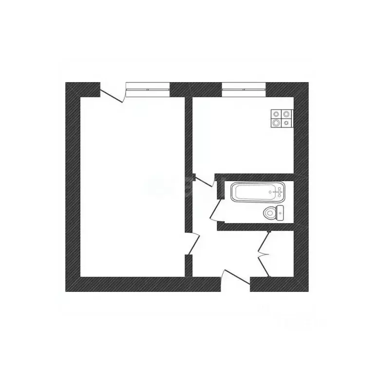 1-к кв. Смоленская область, Ярцево Солнечная ул., 3К4 (30.9 м) - Фото 1