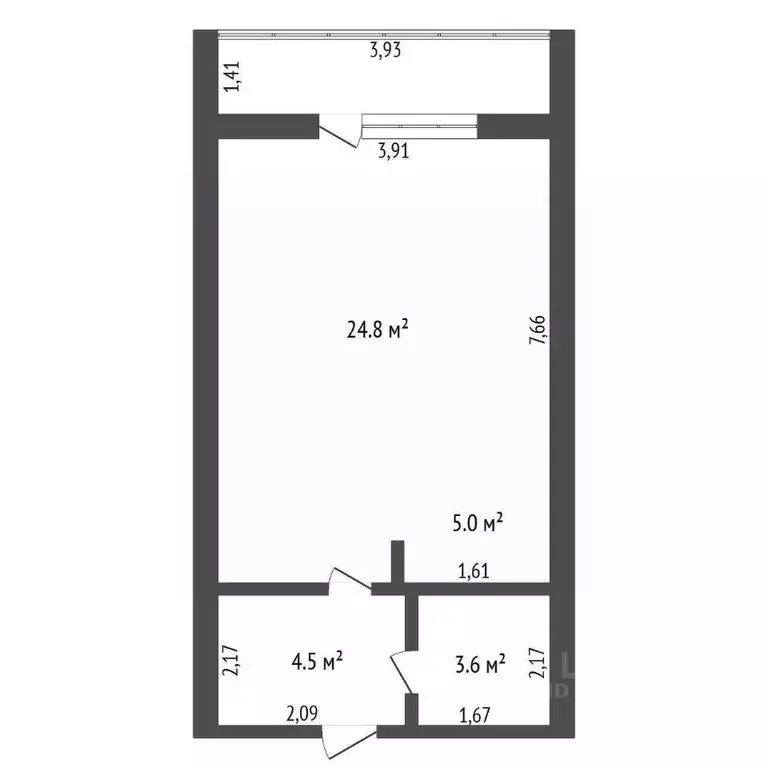 Студия Амурская область, Благовещенск Зейская ул., 53 (37.9 м) - Фото 2