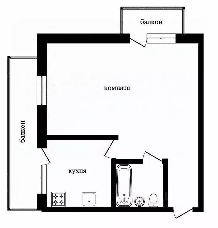 1-к кв. Тюменская область, Тюмень Ямская ул., 102а (29.0 м) - Фото 1