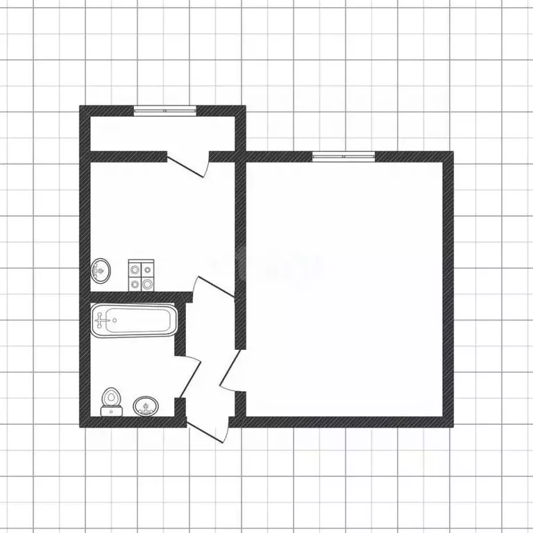 1-к кв. Белгородская область, Белгород ул. Губкина, 44в (28.0 м) - Фото 2
