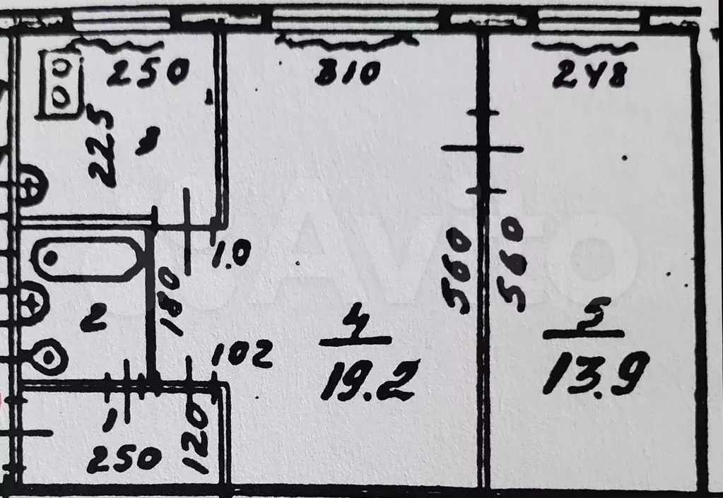 2-к. квартира, 45 м, 1/5 эт. - Фото 0
