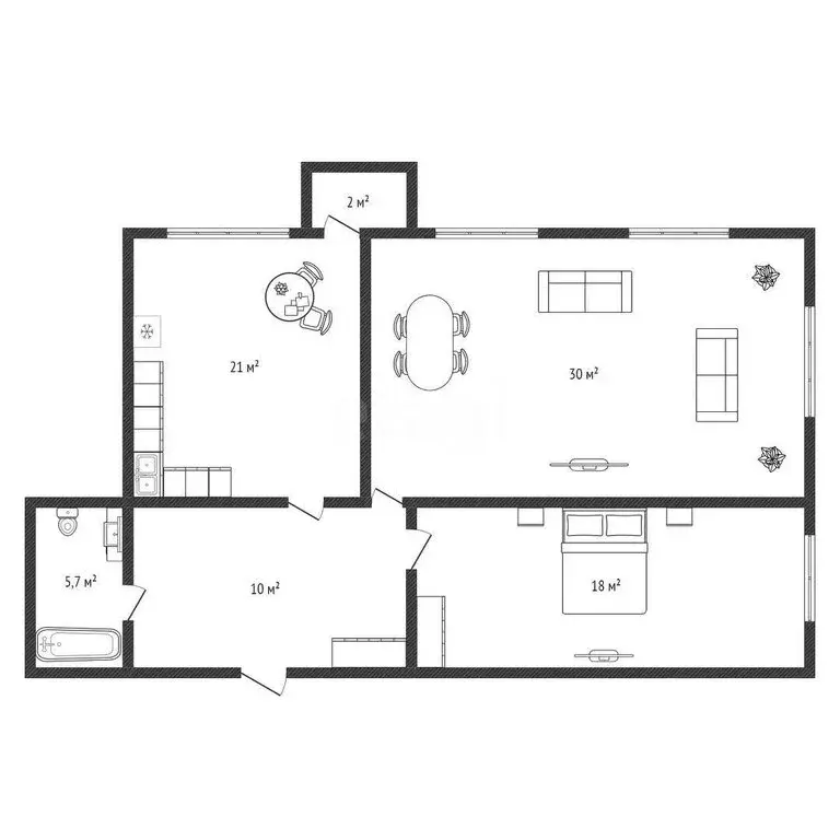 2-комнатная квартира: Махачкала, улица Зои Космодемьянской, 54К (88 м) - Фото 1