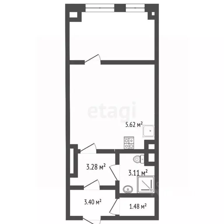 1-к кв. Московская область, Красногорск городской округ, Нахабино пгт ... - Фото 2