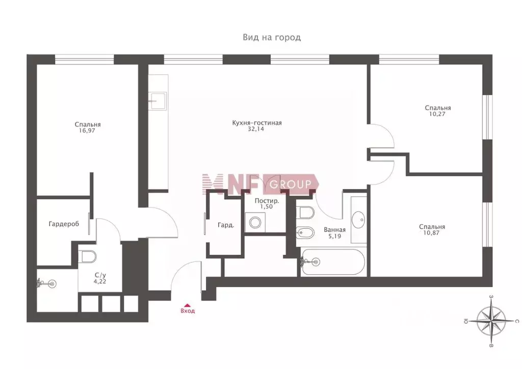 4-к кв. Москва Ходынская ул., 2 (88.0 м) - Фото 2