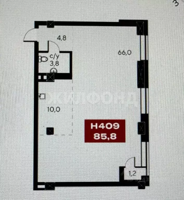 Офис в Новосибирская область, Новосибирск ул. Маковского, 6 (86 м) - Фото 1