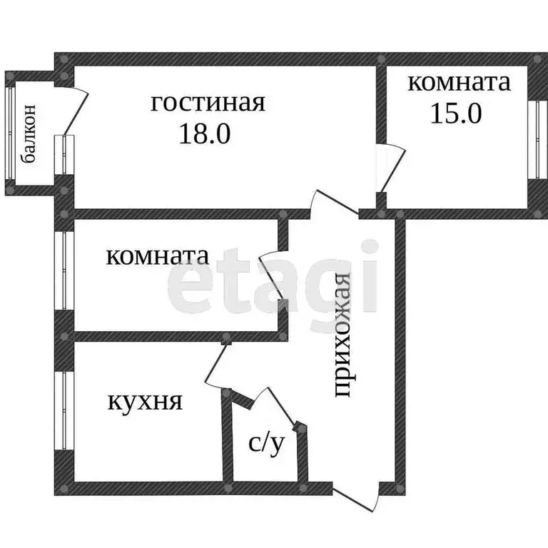 3-комнатная квартира: Миасс, улица Ильмен-Тау, 17 (58.4 м) - Фото 1
