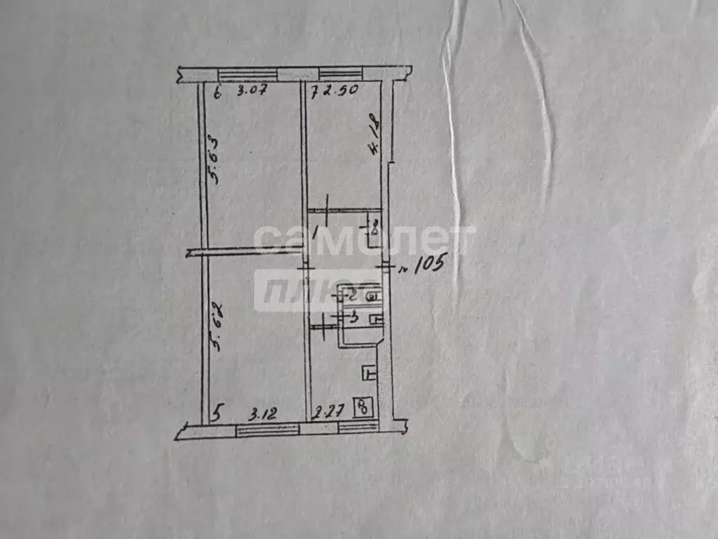 3-к кв. Курская область, Курск пер. 1-й Аэродромный, 8 (61.6 м) - Фото 2