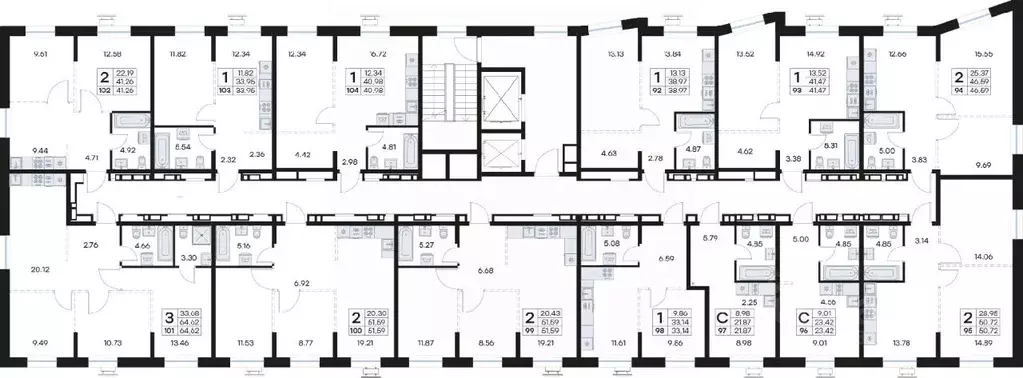 2-к кв. Приморский край, Владивосток Клуб 25 жилой комплекс, 3 (50.72 ... - Фото 1