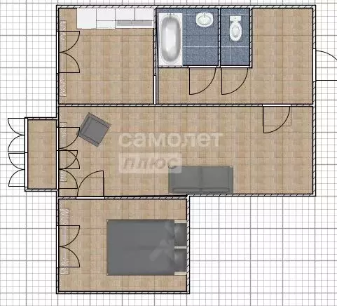2-к кв. Алтайский край, Бийск ул. Воинов-интернационалистов, 88 (40.5 ... - Фото 2
